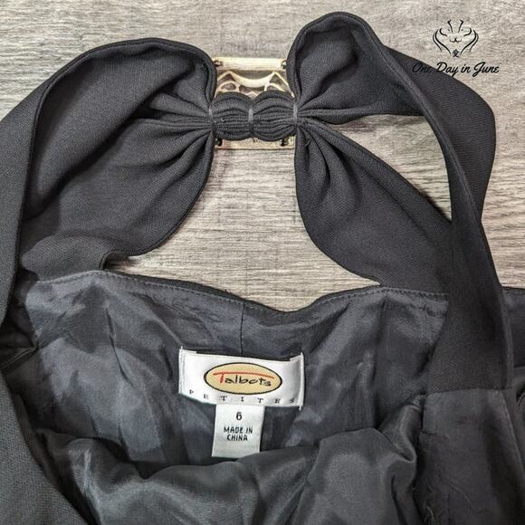 Talbots Sleeveless Little Black Dress Size 6 - Picture 2 of 5